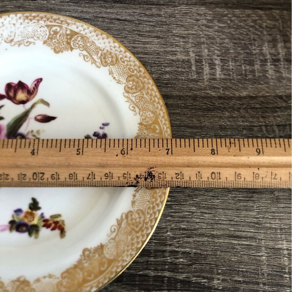 Vtg Hammersley Dresden Floral Gold Trim Plate - Picture 14 of 15
